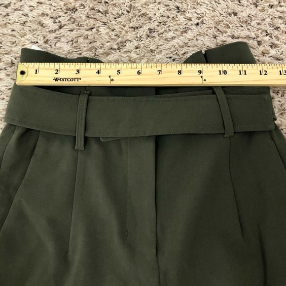 Babaton Women's Jermaine High Rise Wide Leg Pants Size 4 Belted Olive Green NWOT - Picture 10 of 12